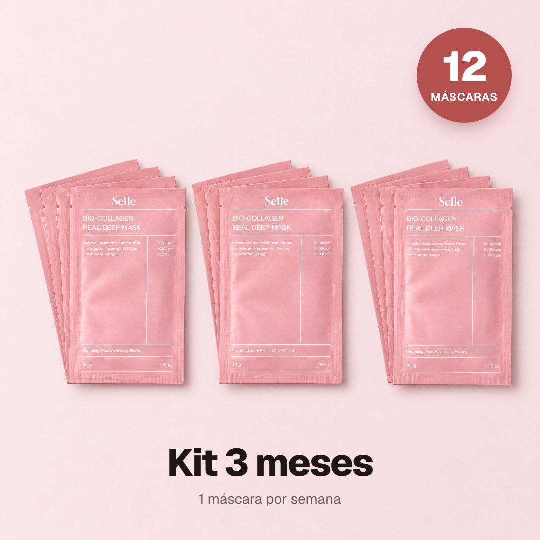 Kit 3 meses com 12 máscaras Selle
