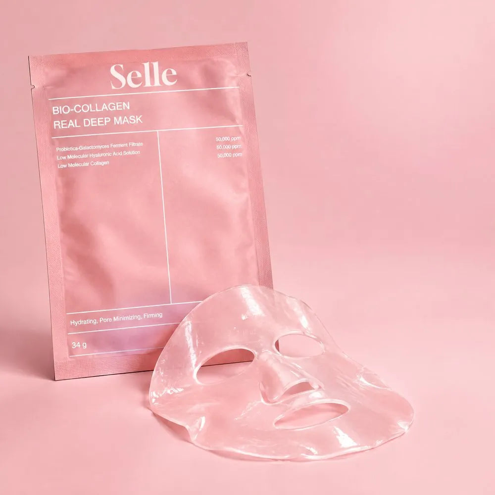 Sachê da Máscara de Colágeno Noturna Selle com a folha de hidrogel